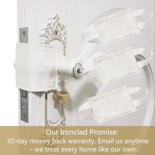 Baby Door Silencer & Latch Cover 3 Pack - 4.1 x 3.1 inches Beige (SLIFEOW)