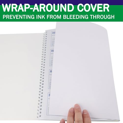 Gimehome Money and Rent Receipt Book 2-Part Carbonless Spiral Bound 7-5/8" x 11" - 1 Pack, 200 Sets