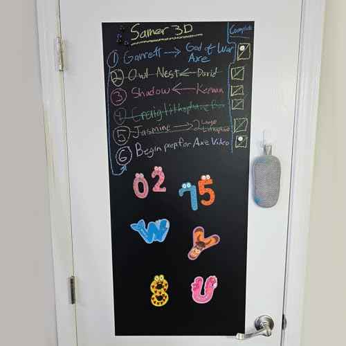 YOUNGJQ Magnetic Chalkboard Contact Paper for Wall 40" x 18" Self Adhesive Blackboard Wallpaper Peel and Stick Wall Decal with Starter Kit for Home Playroom Classroom