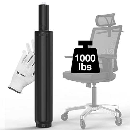 HOSALI 5.5'' Heavy-Duty Gas Lift Chair Cylinder Replacement – Universal 2''(50mm) Stroke, Black 5.5in