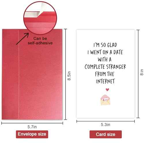 SuperShunhu Funny Anniversary Card for Husband Wife, Hilarious Wedding Anniversary Card, Valentine's Day Card Gifts for Him Her, Internet Stranger Greeting Card, Online Dating Card