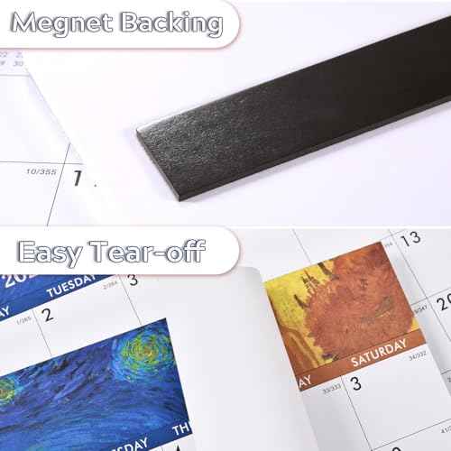 2026 Magnetic Calendar - JAN 2026 - DEC 2026, 12 Months Magnetic Calendar, 2026 Calendar for Fridge, 8" x 10", Tear-off Pad