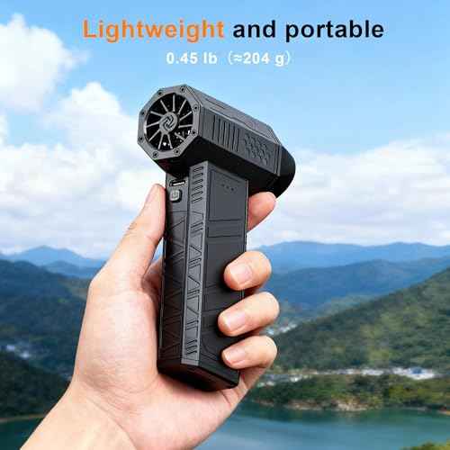 Compressed Air Duster - 110000RPM Ultra-Powerful Electric Air Duster with 3-Gear Adjustable Mini Fast Charging Air Blower for Computer Keyboard, Car Cleaning, Home, and Outdoor Use