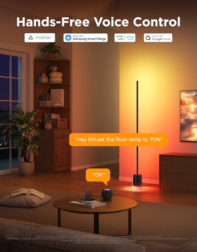Govee RGBIC Smart Floor Lamp 2 - Black, Voice & App Controlled, Dimmable, 60 Inch