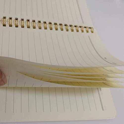 YUREE Spiral Notebook A5/Softcover Spiral Journal Lined, Wide Ruled Pages, 50 Sheets (100 Pages), 8.45" x 5.8", Brown, 20 Pack