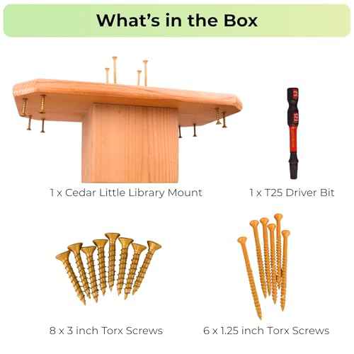 ZXYPRO¢ç Little Library Mount, Cedar | Fits 4x4 Posts | Screws Included | Stable & Easy to Install Outdoor Post Mount