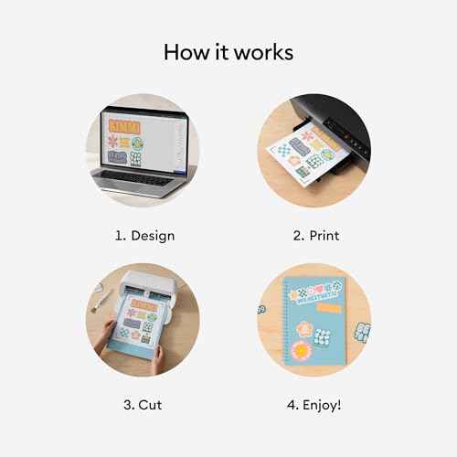 Cricut Printable Sticker Paper - 50 count, US Letter Size (8.5in x 11in)