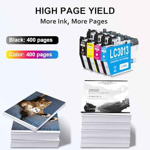 LC3013 Ink Cartridges BK/C/M/Y Compatible Replacement for Brother LC3013 LC3011 High Yield Work for Brother MFC-J497DW MFC-J491DW MFC-J690DW MFC-J895DW Printer (12-Pack,3BK/3C/3M/3Y)