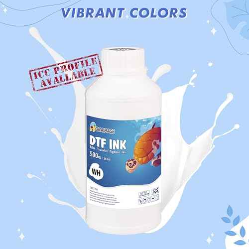 500 ml Premium DTF White Ink, DTF Transfer White Ink for PET Film, Refill Ink for Printheads L1800,ET-8550, XP-15000, XP600, I3200, Heat Transfer Printing Direct to Film(500ml 16.9oz)