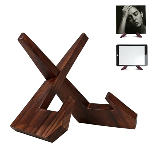 YBONRSQ Vinyl Record Stand – X-Frame 12" Album Holder, No-Tools Display