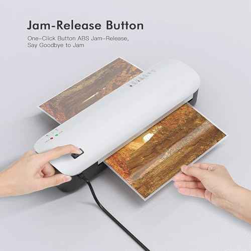13-Inch(A3) 4-in-1 Thermal Laminator ? 2-Min Fast Warm-Up, Hot & Cold Lamination, Never Jam Technology, Includes Cutter, Corner Rounder & 40 Pouches, Ideal for Home, Office & School
