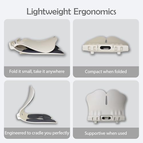 Lumbar Ergonomic Support for Office Chair Back Lumbar Support Ergonomic Back Support Pad Suitable for Office Chairs Grey