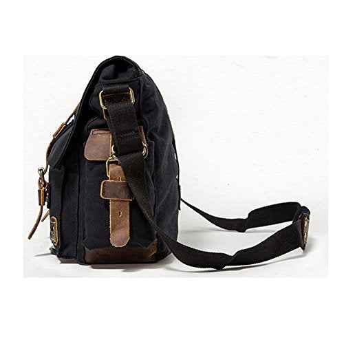 JONON Vintage Military Men Canvas Messenger Bag for 13.3-17" Laptop