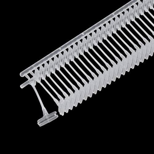 Meccanixity 10mm Transparent Tag Gun Fasteners, 1000 Pack – Plastic Label Barbs for Garment Tagging