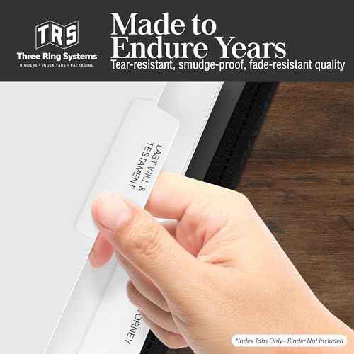 Estate Planning Binder Dividers with Tabs - Pre-Labeled, Laminated Dividers for 3 Ring Binder Dividers with Tabs | Organize Wills, Trusts, Legal, and Financial Documents | 10 Sets x 6 Tab Dividers