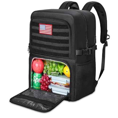 BERTASCHE Lunch Backpack, Work Backpack with Insulated Cooler Lunch Box 15.6 inch Laptop Backpack for Men Women, TSA Large Daypack for Commuter College Travel Picnic