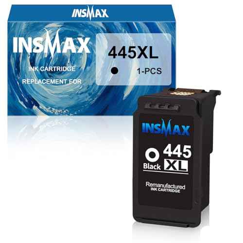 PG-445XL Black Ink Cartridge Replacement for Canon 445XL PG445 High Yield for MG2440 MG2540S MG2545S MG2940 TS204 TS304 MX494 TR4540 IP2840 Printer (1 Black)