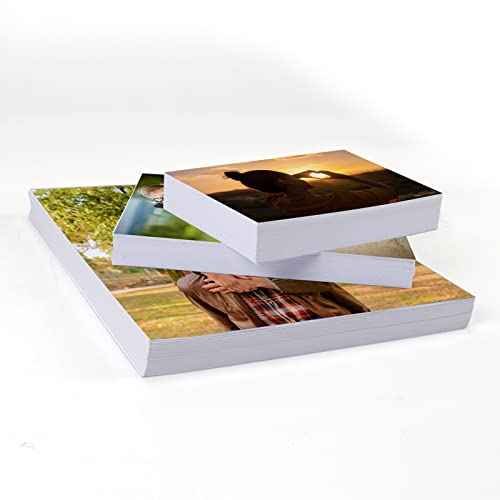 ZBEIVAN Photo Paper 4x6, 5x7, 8x10 inch, Glossy Photo Papers 150 Sheets, Inkjet Printer Photo Paper for Dye Ink, 200 GSM (50 Sheets of each size 4x6, 5x7, 8x10)