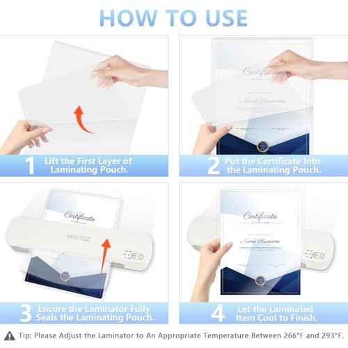 HOUYEE 200 Pack 5 Mil Thermal Laminating Sheets, Hold 8.5 x 11 Inch Sheets, Ultra Clear Laminating Pouches, 9 x 11.5 Inch Lamination Sheet Paper for Laminator, Letter Size, Office and School Supplies