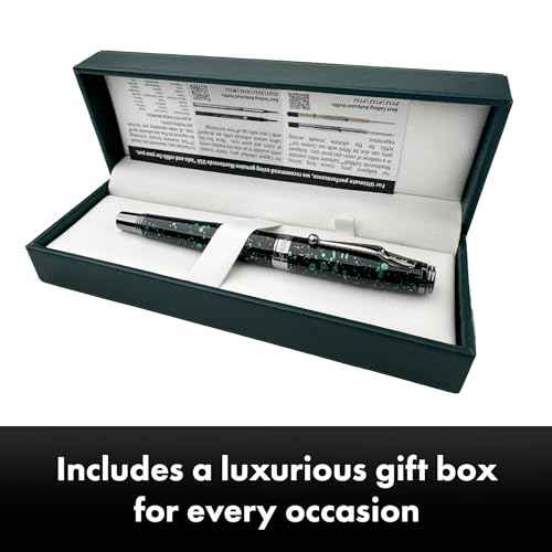 Monteverde Invincia Vega Starlight Green Fountain Pen - Flex Nib, Vibrant Design, Expressive Writing Instrument