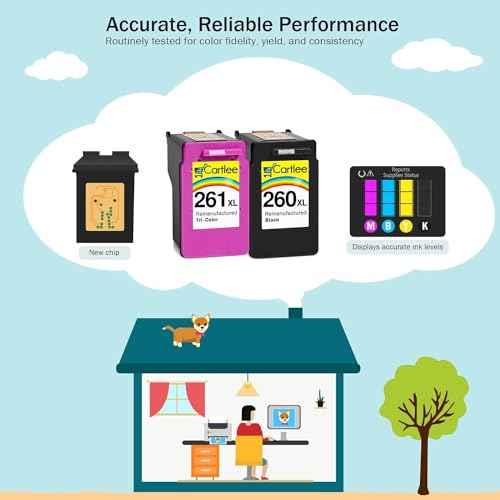 Cartlee Compatible Ink Cartridges Replacement for Canon 260 and 261 Ink Cartridges for Canon TS6420 260xl 261 for TS6400 PG-260 TS5320 2pk