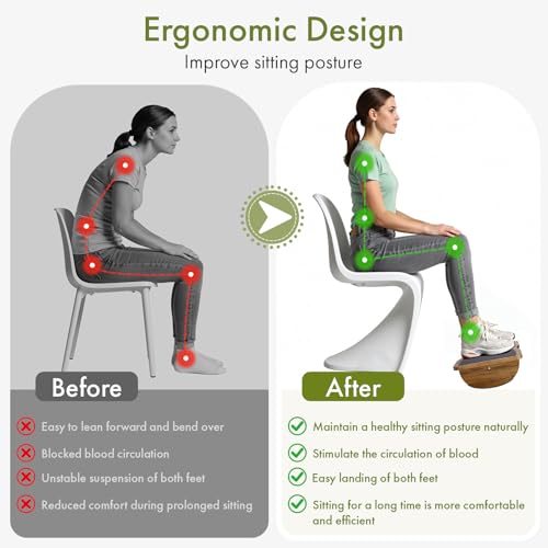 Walnut Ergonomic Under-Desk Foot Rest - Single Layer, Atoping