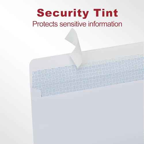 Zzrywuty #10 Letter Size Mailing Envelopes for Business, 60pcs Self Seal Windowless Security Envelopes 4-1/8 x 9-1/2 Inch White 24LB Paper