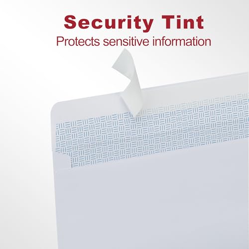 Zzrywuty #10 Business Envelopes 60 Pack Self-Seal Windowless Security 4-1/8 x 9-1/2 Inch White