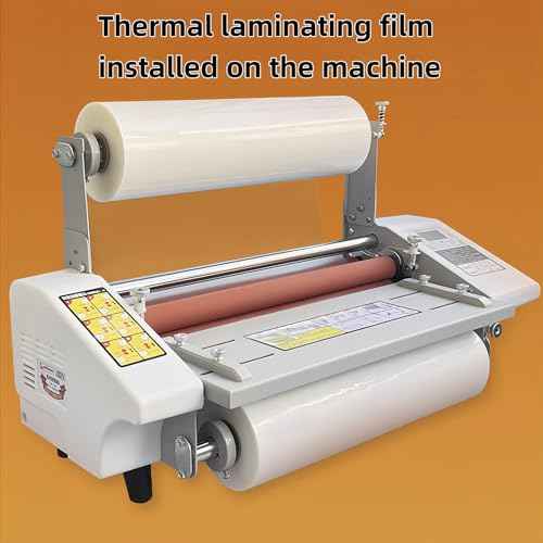 12.5 in x 656 ft Glossy Thermal Laminating Film, 1" Poly-in Core for Hot Roll Laminating Machine 28 mic Thickness