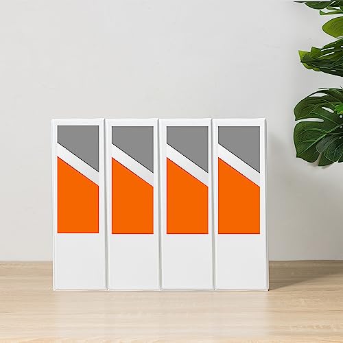 Amazon Basics 2-Inch White D-Ring Binder - 4 Pack for School & Office