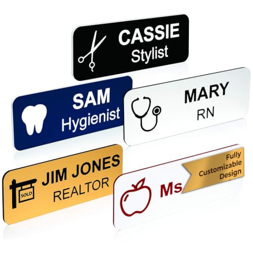 Providence Engraving Custom Name Tags with Logo 1.25" x 3.25"