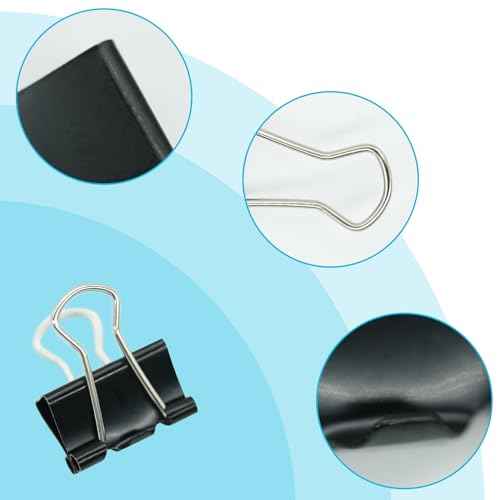 64Pcs Mini Binder Clips, 0.5 inch(13mm), Paper Clamps Micro Size for Office Supplies, Black