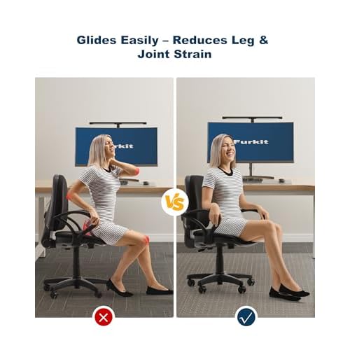 46"x 60" Clear Office Chair Mat for Carpet, Anti-Scratch Durable Plastic Desk Chair Mat for Rolling Chairs, Waterproof Non-Slip Carpet Protector Mat for Work, Game, Home Office