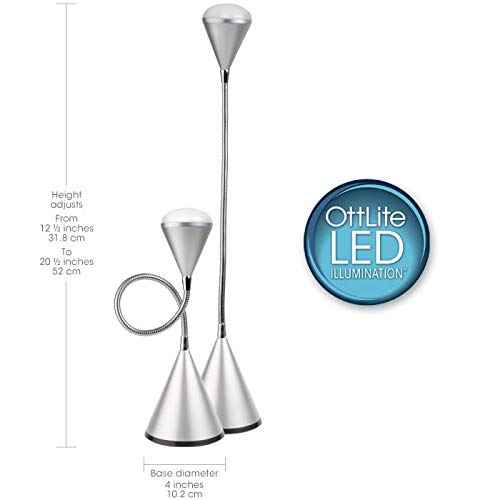 OttLite LED Cone Desk Lamp, White