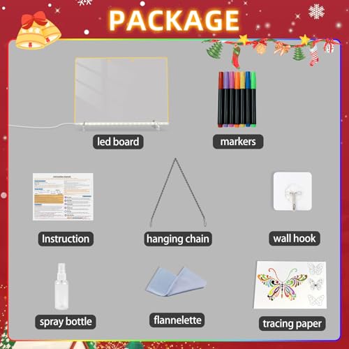 Timisigns LED Drawing Board with 7 Highlighters – Kids Birthday Gift & Art Toy Set
