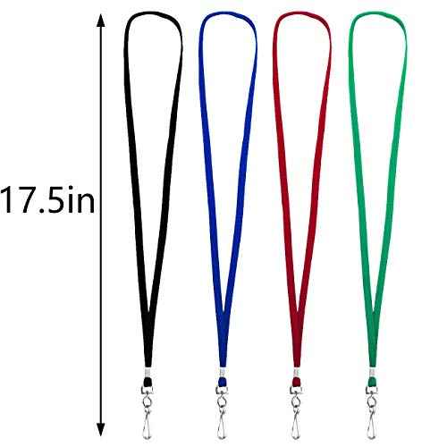Lanyards 100 Pack Navy Blue Lanyards with Swivel Hook Clips for ID Name Badge Holder (Navy Blue, 100 Pack)