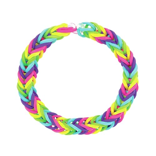 Cra-Z-Loom Ultimate Rubber Band Kit – 8000 Latex-Free Bands + 100 S Clips, Bright Assorted Colors