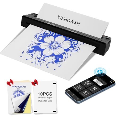 Wireless Tattoo Stencil Printer for Artists & Beginners - Bluetooth Portable Design