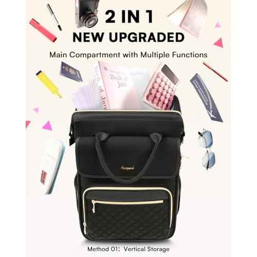 Rolling Backpack for Women, Travel Rolling Laptop Backpack with Wheels, Vertical & Horizontal Storage 2 In 1, Flip-Top Design, Water-Resistant Overnight College Underseat Carry on Luggage