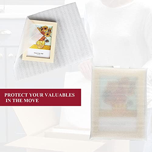 12”x12” Foam Wrap Sheets for Packing Moving Supplies, Cushion Dishes,