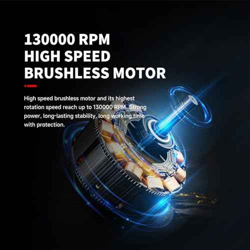 Maxmartt X3 Mini 130000 RPM Cordless Super Jet Dry Blower, 3 Modes Adjustment Mini Fan Air Blower with Overheating Protection, Portable Handheld Powerful Fan for Cleaning, Car