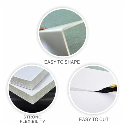 Foam Board 16 x 20 in, ZXUNLIEH 12 Pack White Poster Board, 3/16 in Thick Craft Foam Core Board, Puzzle Board, Double Sided, Foam Sheets for Picture, Project, Presentation, Artwork, Signage and Crafts