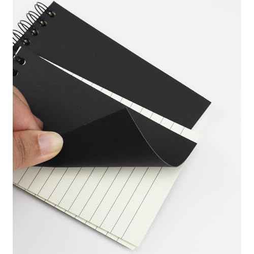 12 Pack Pocket Notebooks, 3x5 Small Notepads, Mini Spiral Notebooks, 60 Sheets/120 Pages,Lined College Ruled Paper, Memo Pads for Home, Office, School or Travel (Black)
