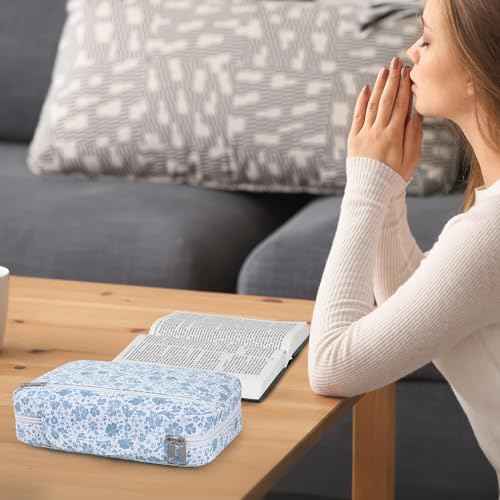 Bible Cover Case for Women, Quilted Bible Cover Bag with Handle for Girls, Bible Carrying Case Study Supplies Accessories for Women