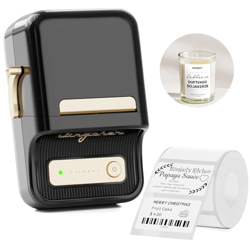 NIIMBOT B21 Label Maker Black - Portable Inkless 2-Inch Thermal Printer