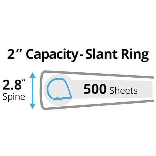 Avery Durable View 3 Ring Binder, 2 Inch Slant Rings, 4 Black Binders (17031)