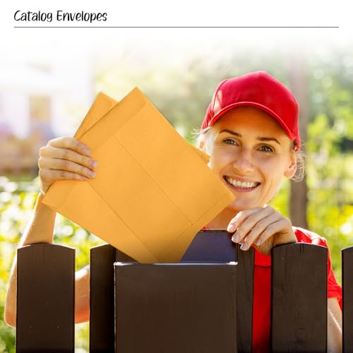 ACSTEP 6x9 Catalog Envelopes 50 Pack Brown Kraft Self-Seal Mailing Envelopes
