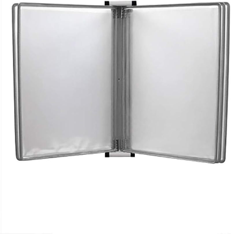 Gray Wall Mounted Flip Chart System A4 Display File Holder for Office & Exhibitions