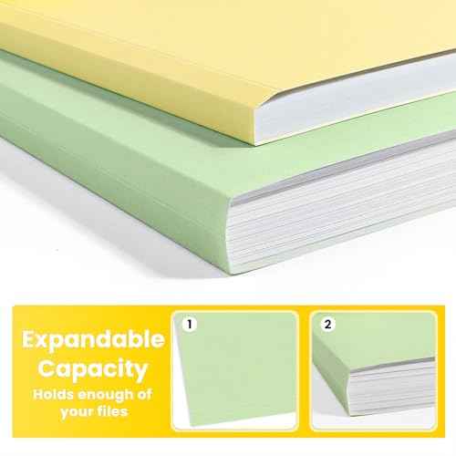 SUNEE File Folders, 36 Pack Manilla Folders 8.5 x 11, 12 Colors Folder Office Organization Home School Folders for Documents Files Paper