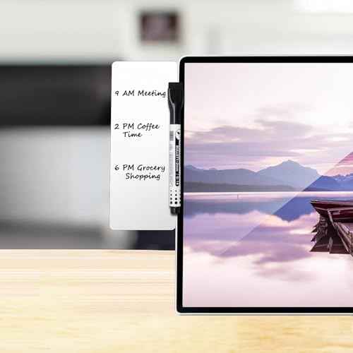 1 pc Dry Erase Monitor Memo Board, Magnetic Dry Erase Multifunction Whiteboard Monitor Side Panel, Desktop Memo Board with a Pen (1)